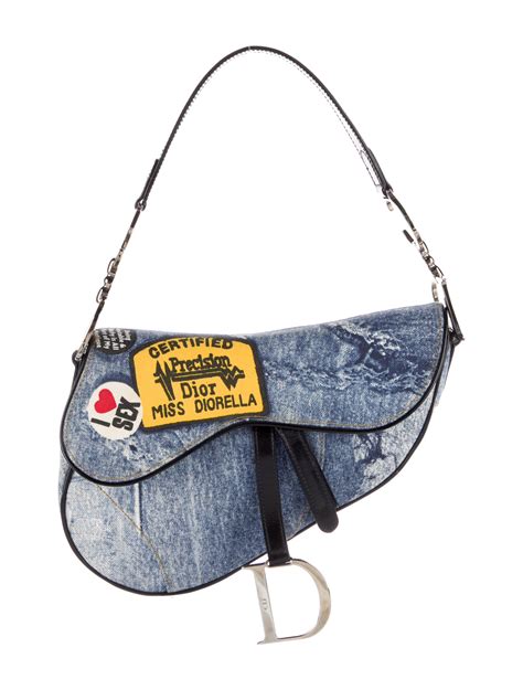 denim dior saddle bag vintage.